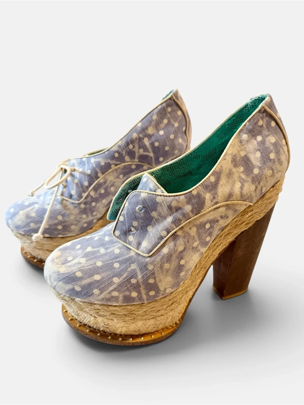 Irregular Choice Dan Sullivan Platform Lace Up Chunky Heel Size 41 Whimsical